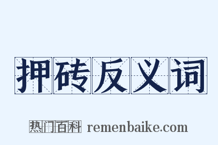 押砖反义词是什么意思的图片